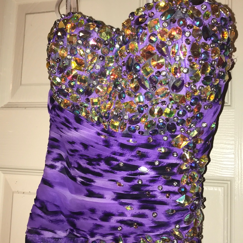 Tony Bowls purple cheetah print dress ❗️SIZE 2❗️❗️